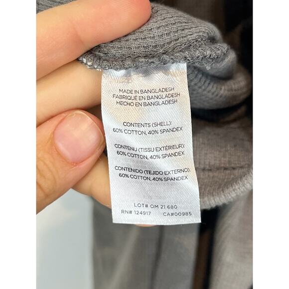 ONIA Size 2XL XXL Waffle Knit Cotton Blend Jogger Lounge Pants Drawstring Gray - Picture 9 of 10